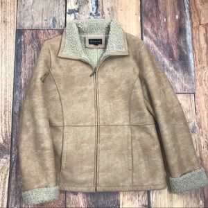 Tan Faux Leather Braetan Coat